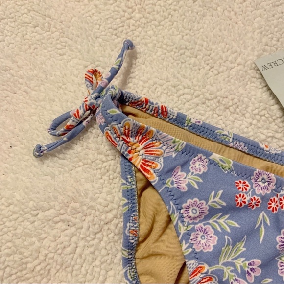 J.Crew Hipster Tie Bikini Bottoms Periwinkle Floral Print - Picture 2 of 8